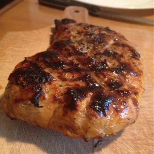 Grilled marinated chicken breast