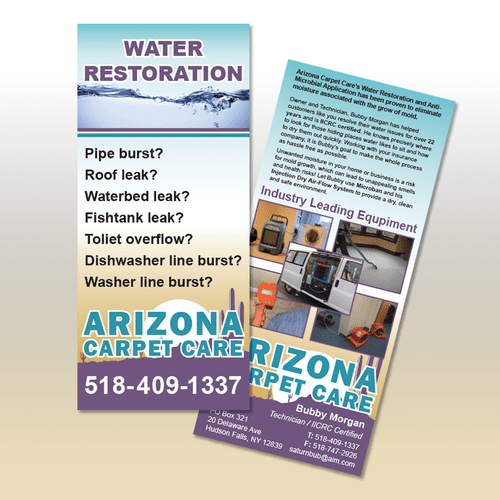 Rack Card for Water Restoration