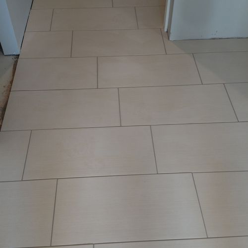 new ceramic bathroom floor 