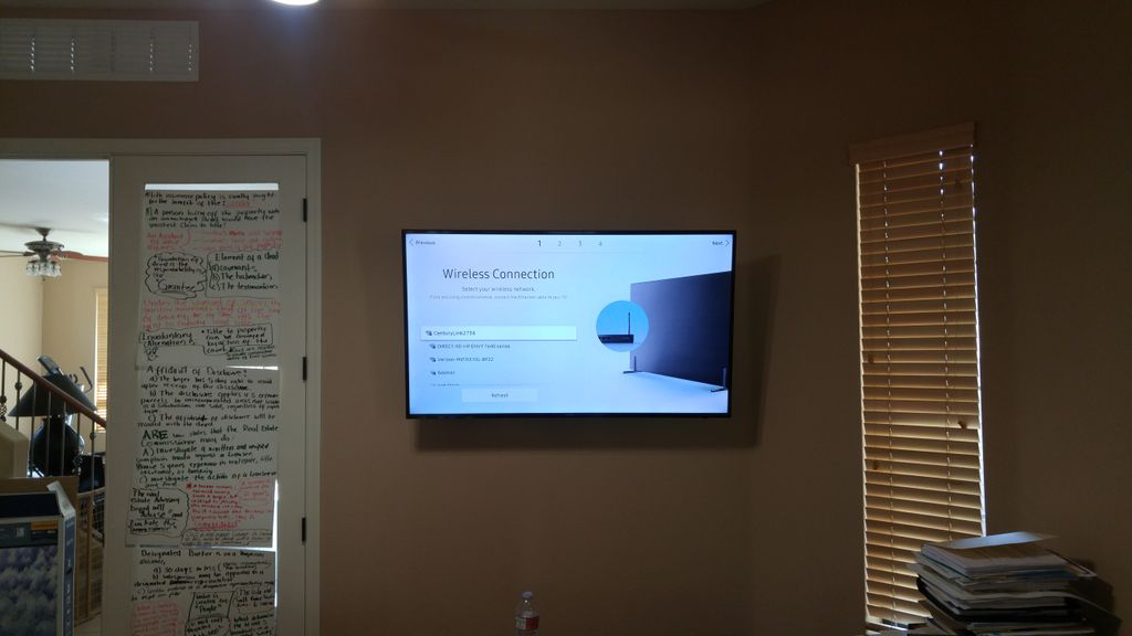 TV and wiring installs. Electrical outlet installe