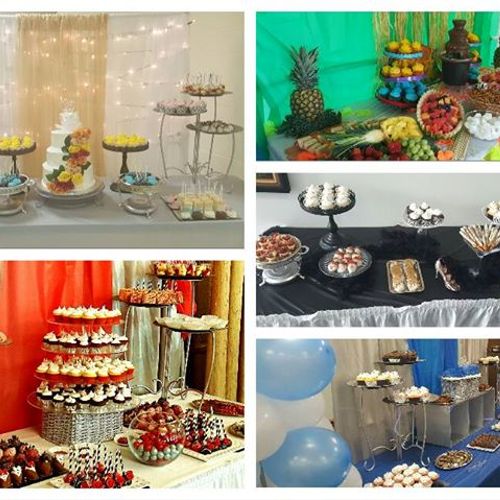 A dessert table can become the centerpiece of your
