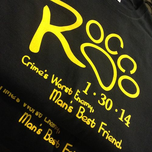 Official Remember ROCCO TEE. Raised over 40K for c