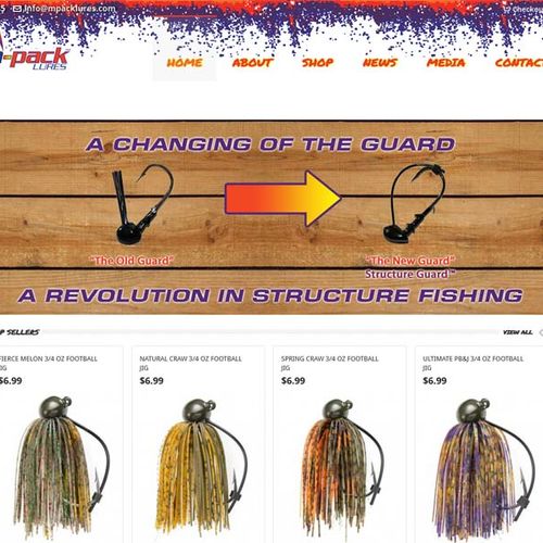 New responsive e-commerce website for M-Pack Lures