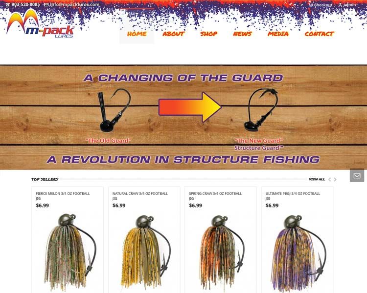 New responsive e-commerce website for M-Pack Lures