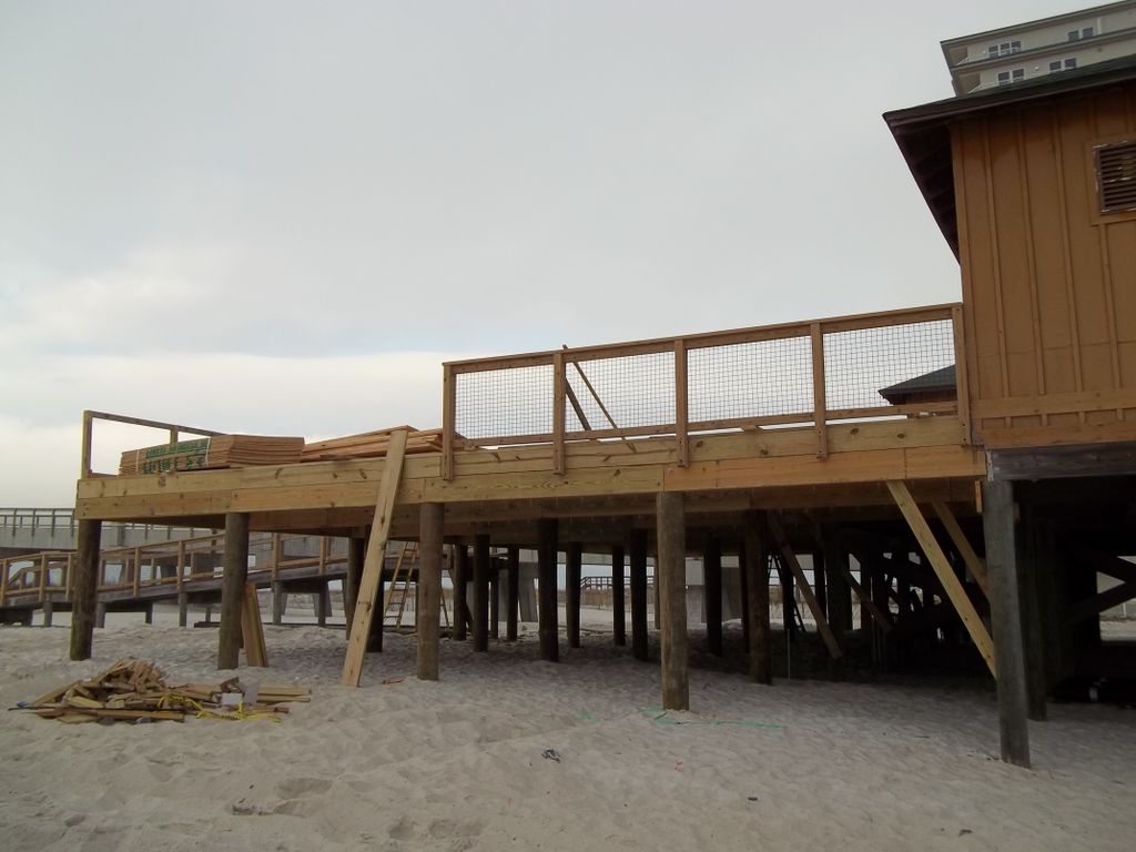 new deck on the beach