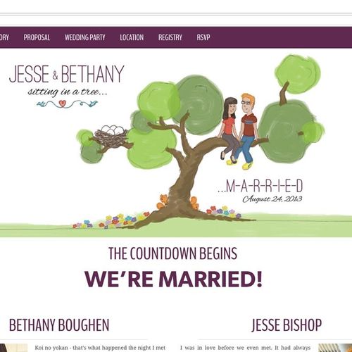 Wedding website design