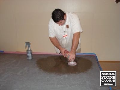 During the Diamond Sanding, Scratch Removal Proces