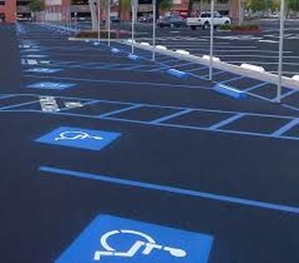 Parking lot (including striping and markings)