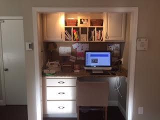 Closet Converted into Home Office