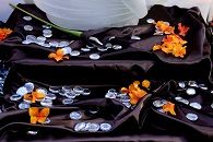 Chocolate and Orange Table Decorations - Fall Wedd