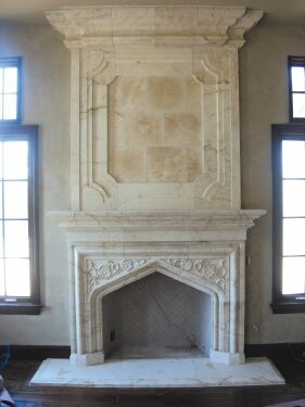 Travertine Custom fireplace