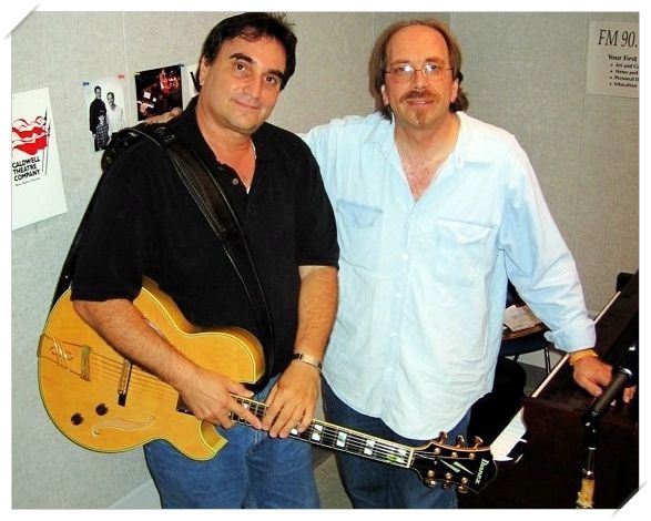 Bob Bunin and Doug Howard after performing live on