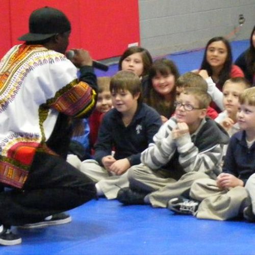 Sharing the gift of music with children. Rap/hip h