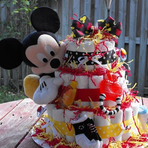 Mickey Mouse Diaper Cake