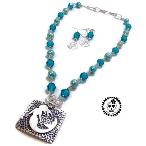 La Sirena (The Mermaid) Necklace and earring set