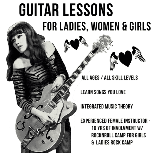 Guitar Lessons for Ladies, Women & Girls!  Pick up