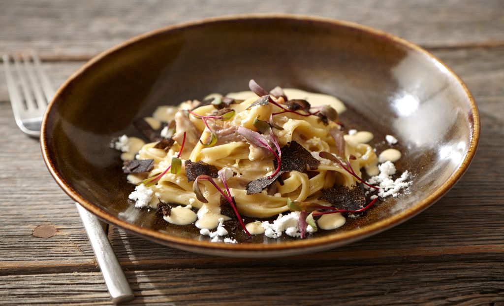 Black Pepper Pasta, Duck Confit, Summer Truffle, L