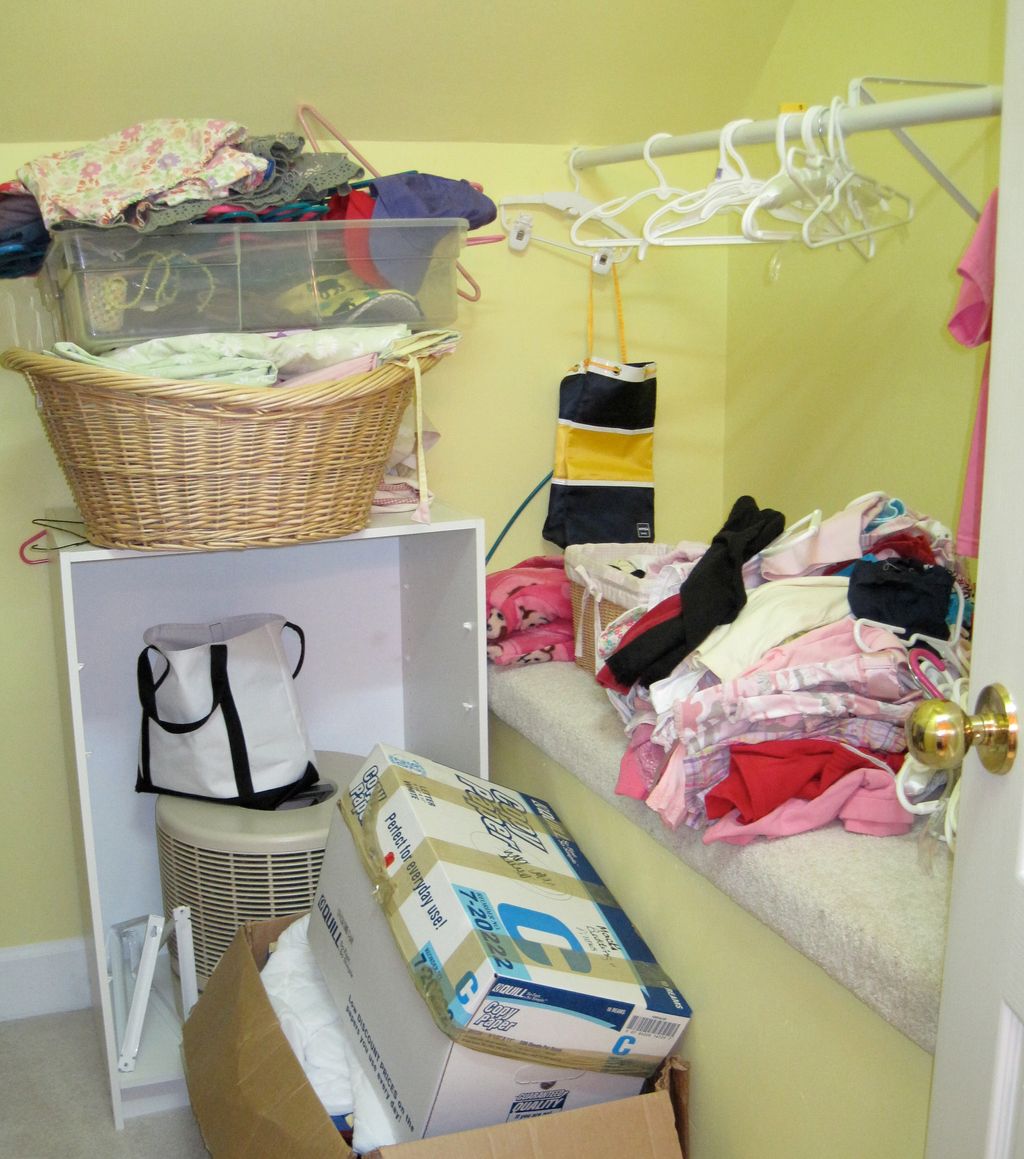 Before: Girls walk in closet