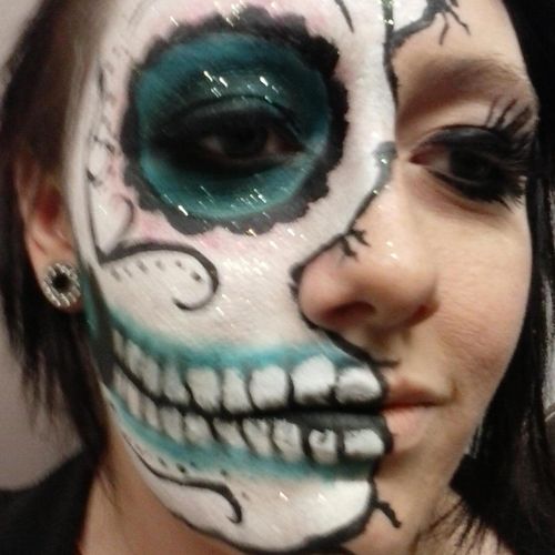 My co-worker's Halloween makeup, 2014.