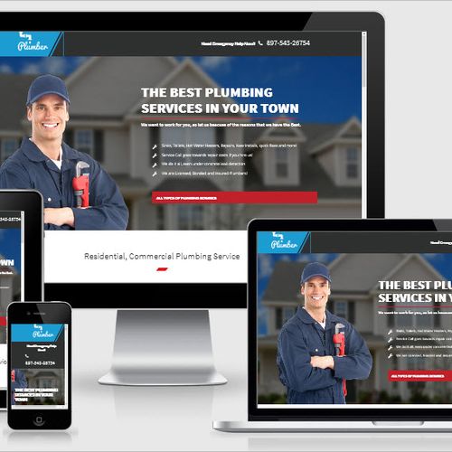 Local Plumbing Services Website Design - Responsiv