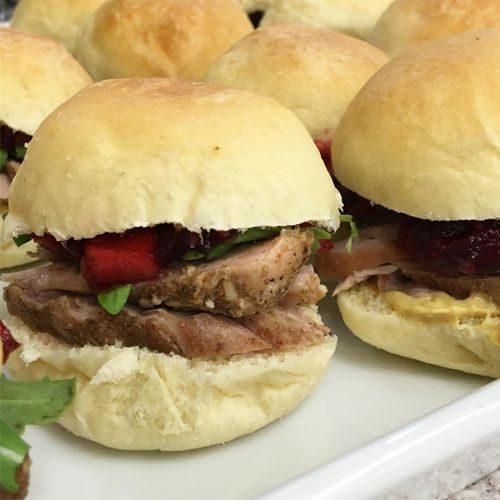 Grilled Pork Sliders with Dijon and Cranberry Pepp