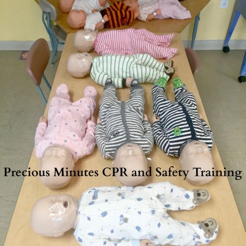 Some of our CPR and choking training infants resti