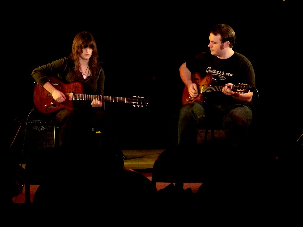 Kendall Perry and Vic at the student showcase