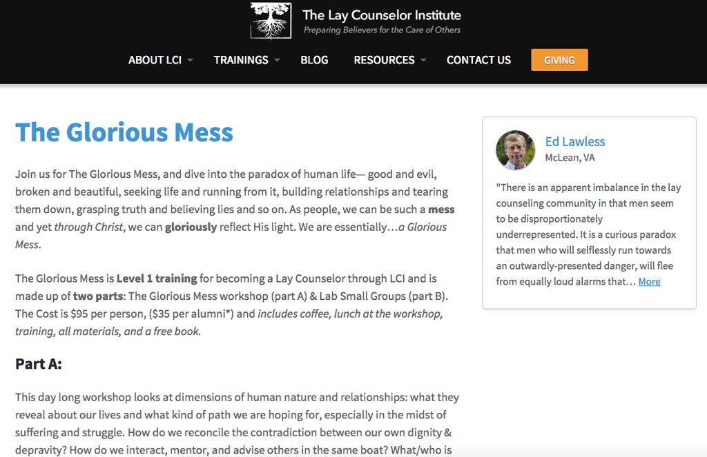 Website body page I strategized, and worked with t