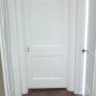Walls and doors, base boards wipe and washed down.