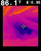 Thermal imaging through walls reveal heat loss due