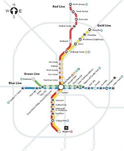 MARTA rail system map
