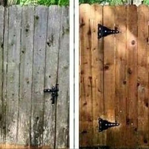 Before and After of a fence