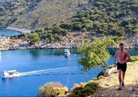 Going for a run in southern Turkey.