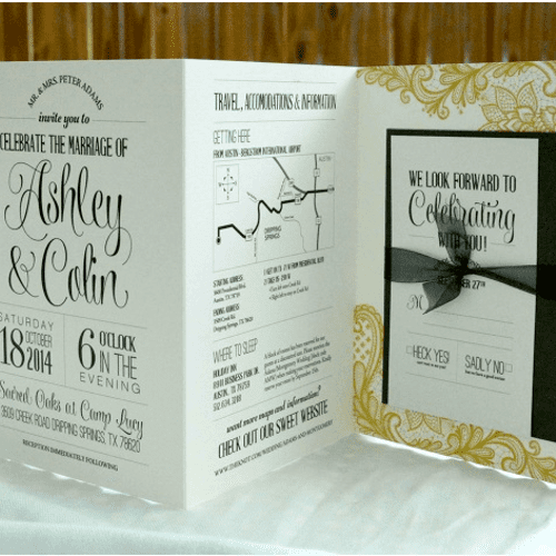 Custom Wedding Invitations - Tri-fold