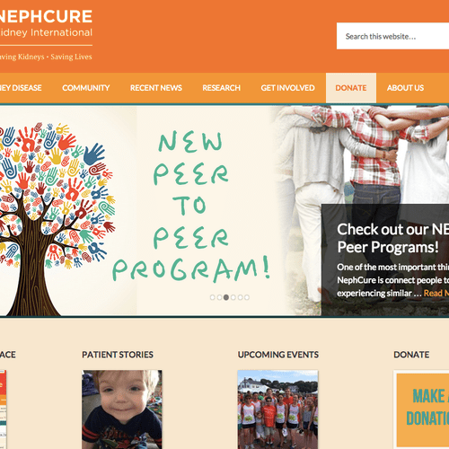 NephCure website complete redesign