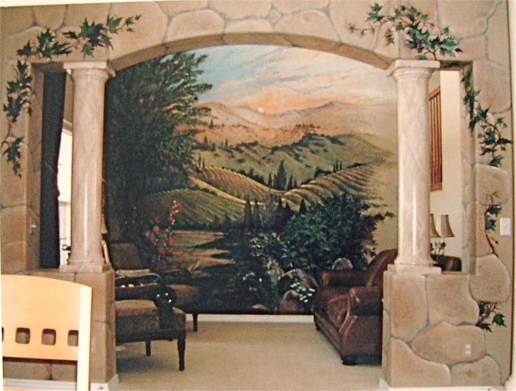 Mural & Marble columns