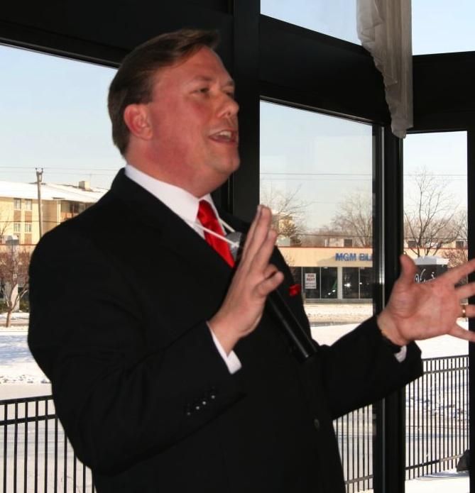 Speaking at Mt. Prospect Chamber of Commerce