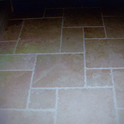 Tile floor.