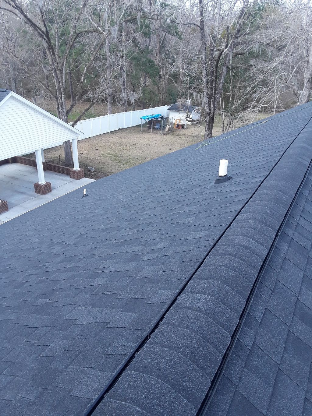 Completed roof