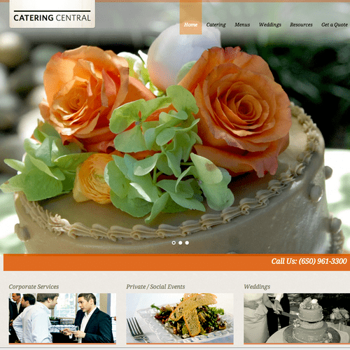 Work we've done - Custom website design of a cater