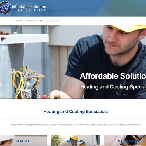 Simple website for a HVAC professional with a limi