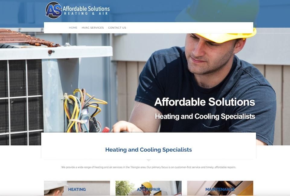 Simple website for a HVAC professional with a limi