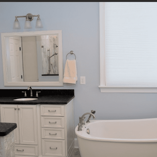 Bathroom redesign with soaking tub. Relax at home!