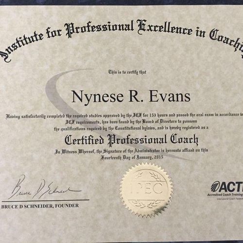 Certified Professional Coach (CPC) Certificate Iss