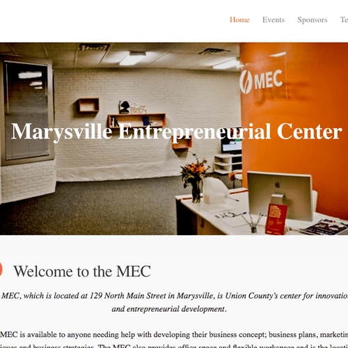 Website Project: Marysville's Entrepreneurial Cent