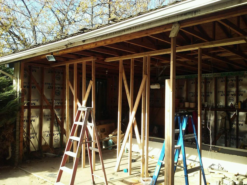 We braced the garage to prevent the structure from