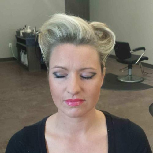 Updo and makeup for special event.