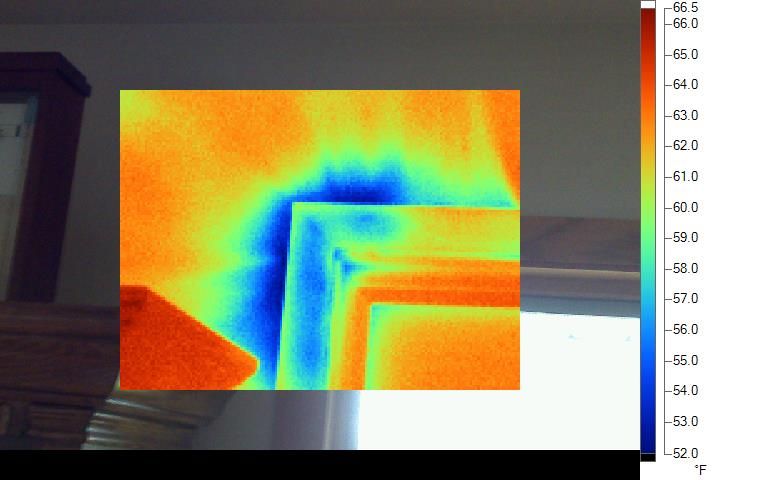 Door trim during infrared inspection