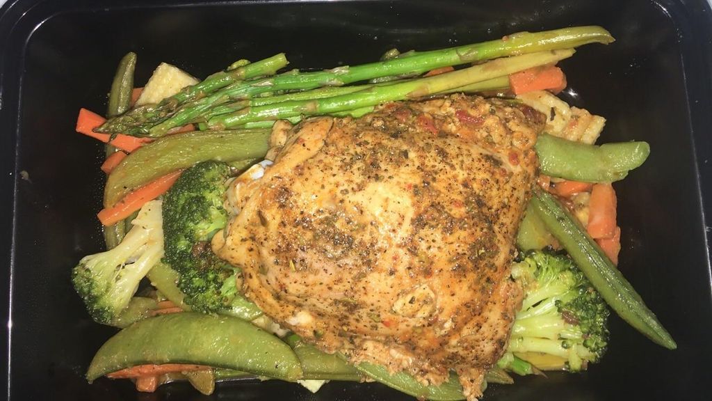 Cajun Chicken Thighs & Vegetable Medley Meal Prep