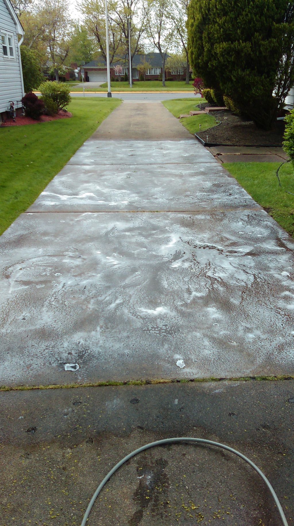 Picture taken during a routine driveway cleaning (